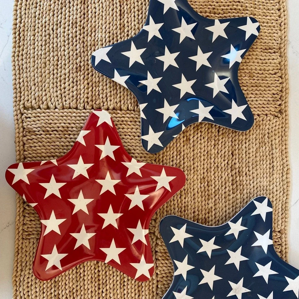 Pier 1 Set of 3 Americana Star-Shaped Small Plates